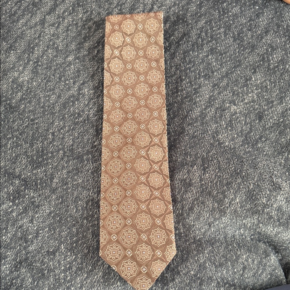 Robert Talbott Brown Geometric Men's Tie